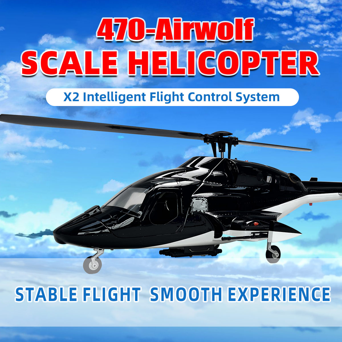 Rc Helicopter Nitro - Радиоуправляемый вертолет Airwolf RTF, модель вертолета