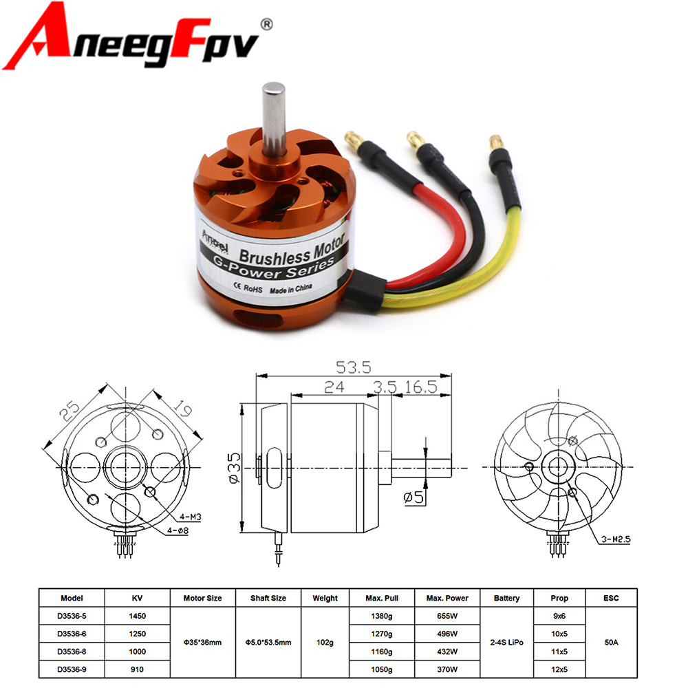 Rc Helicopter Mini - D3536 910KV 1000KV 1250KV 1450KV Бесщеточный