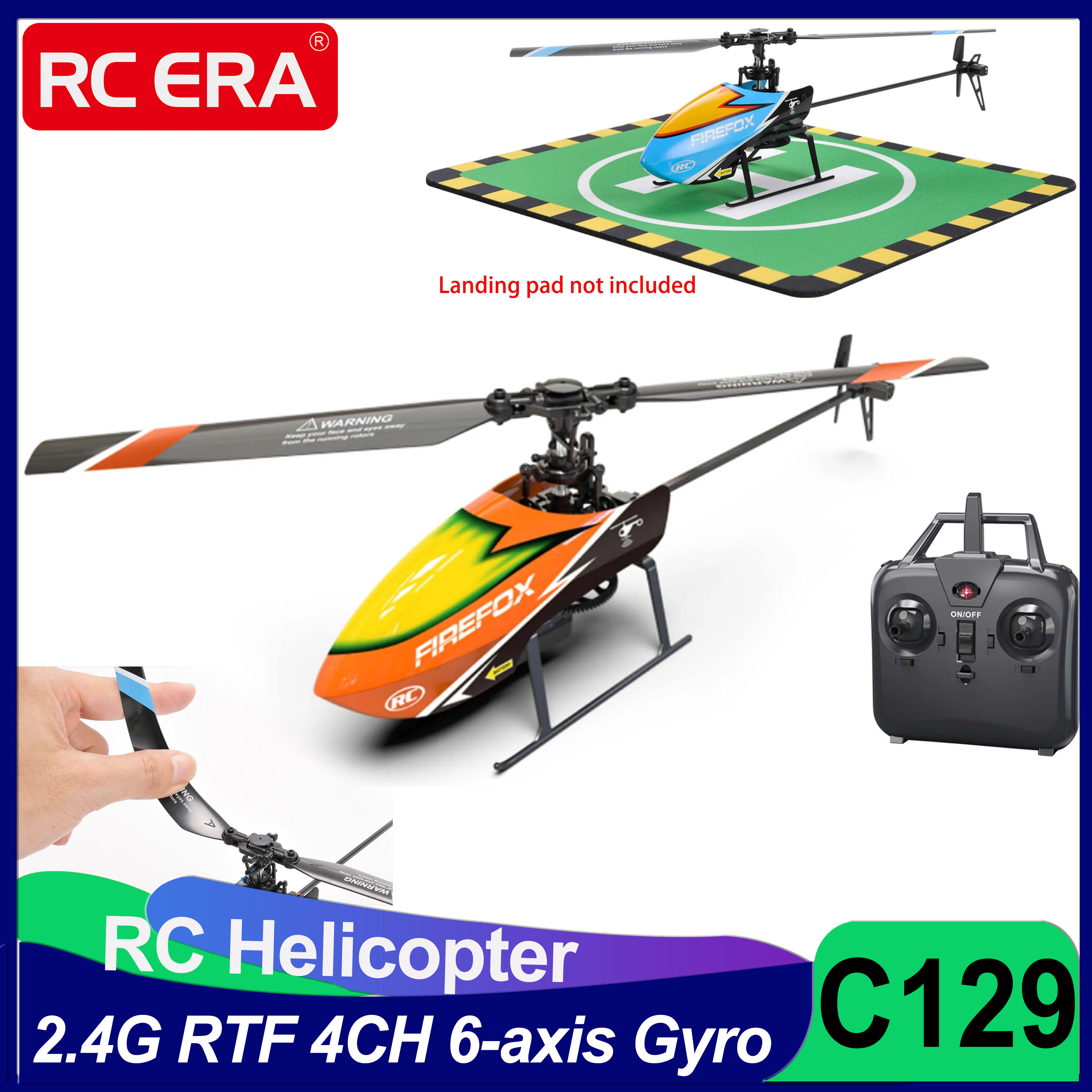 Rc Helicopter Gyro - Радиоуправляемый вертолет C129 RTF, 4 канала,