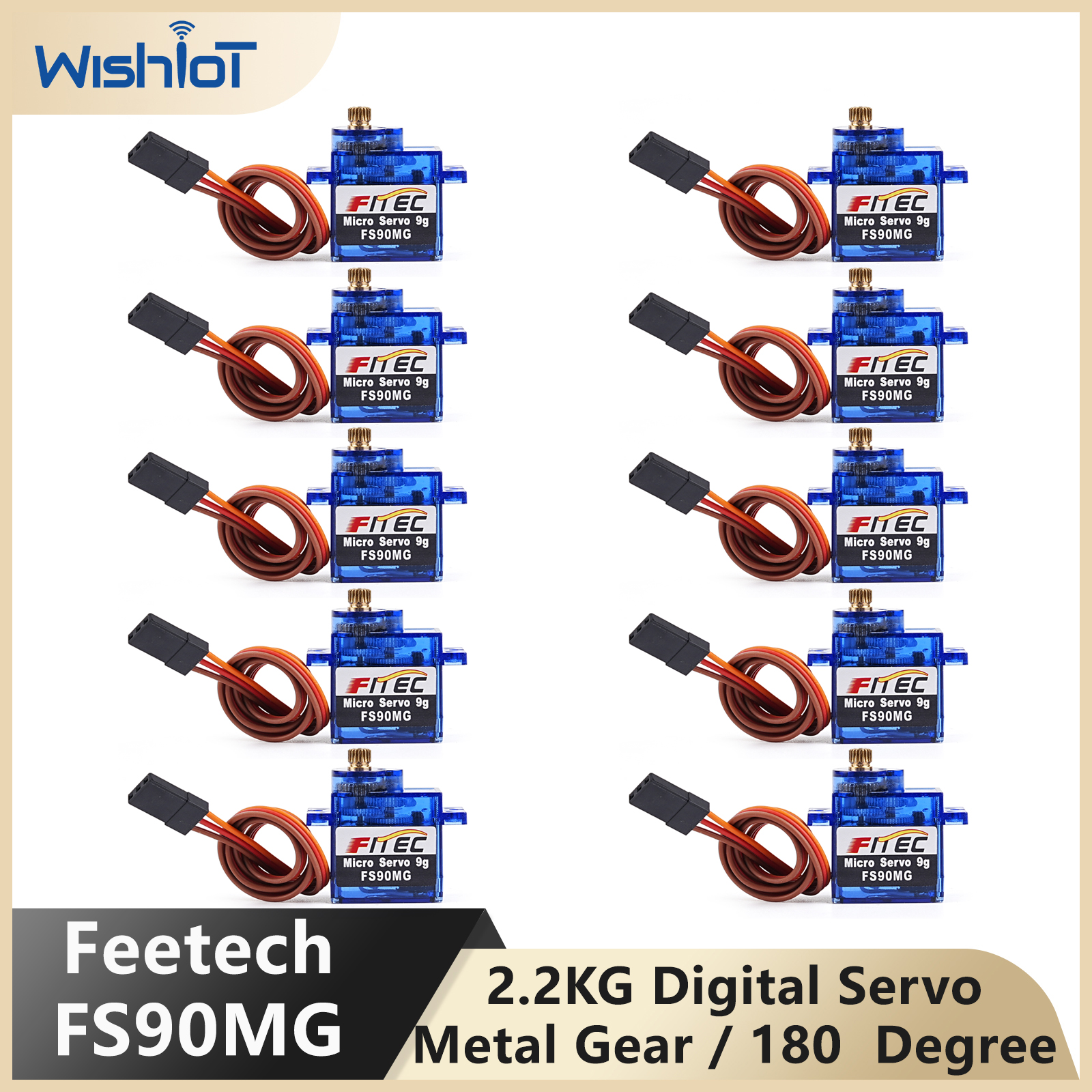 Rc Helicopter Servo - Feetech FS90MG 2,2 кг 9 г