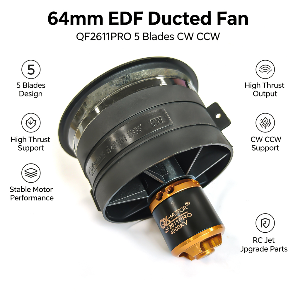 Rc Helicopter Blade - QX-MOTOR 64 мм EDF с 5