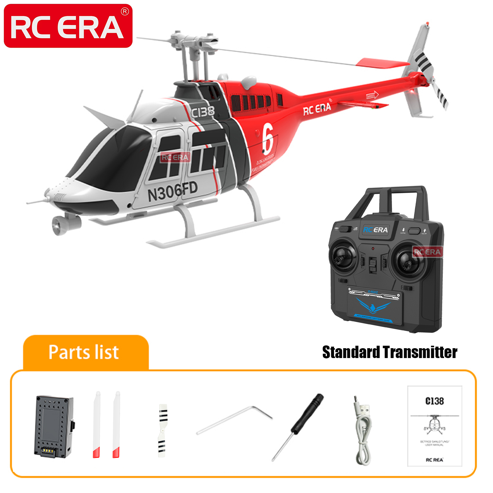 RC ERA C138 BELL 206 Jet Range – обзор и цена Rc Helicopter Gyro